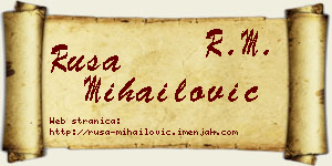 Rusa Mihailović vizit kartica